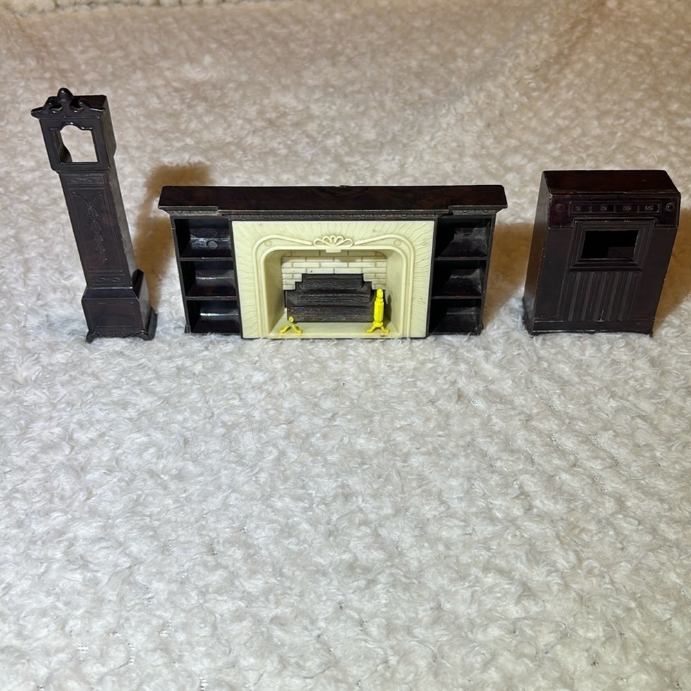 Vintage Plasco dollhouse furniture living room set 1950’s 3 pieces